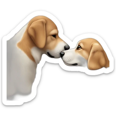 Nose to nose Mutter und sohn, eskimokuss sticker