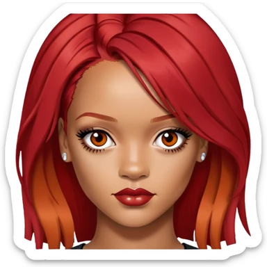 Rihanna with red hair  sticker