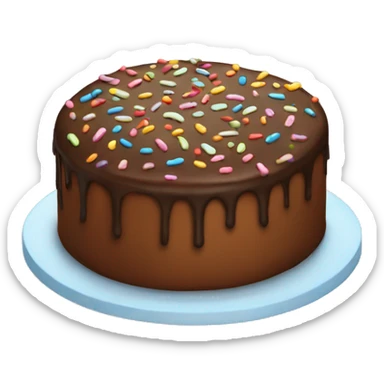 Brown cake with sprinkles  sticker