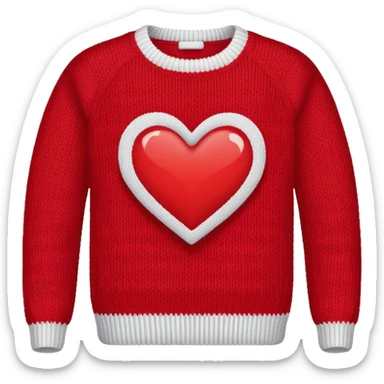 Sweater pattern heart sticker