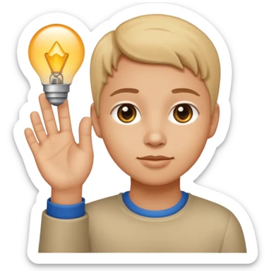 chat gpt asking with hand sticker