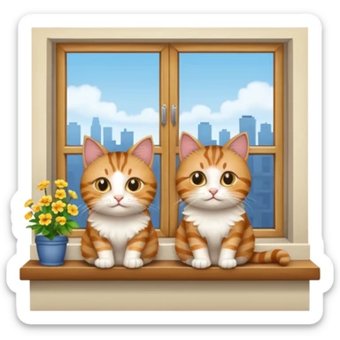 Cats on Windowsills sticker