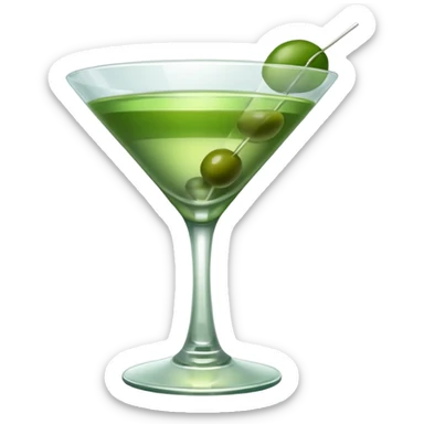 green martini no garnish sticker