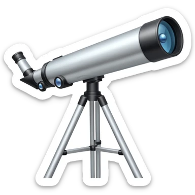 A telescope aimed 90 degrees sticker