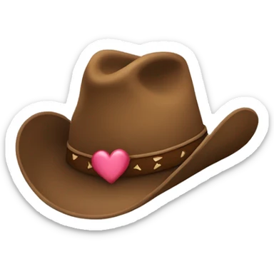 Cowboyhat with hearts within sticker
