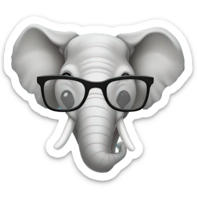 Un elefante con lentes sticker