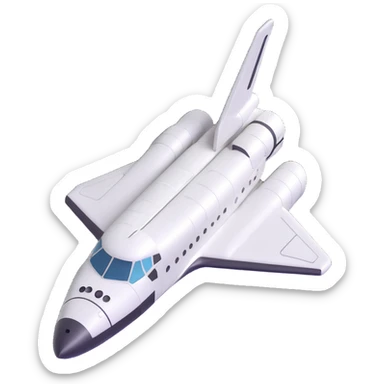 space shuttle emoji viewed from above sticker