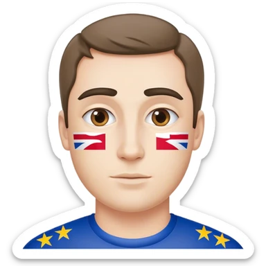 european union enthusiast man sticker