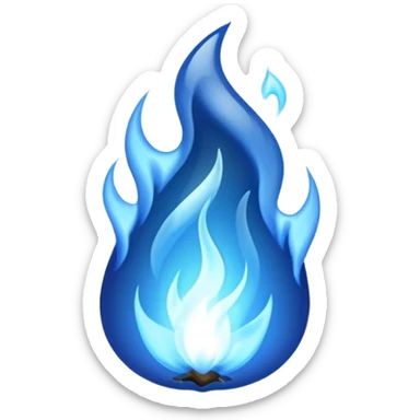 blue fire emoji sticker