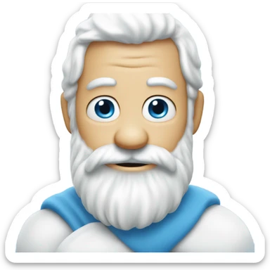 Smurf with beard sticker