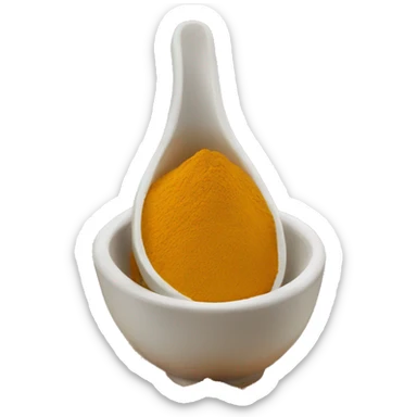 tumeric powder in a bowl sticker