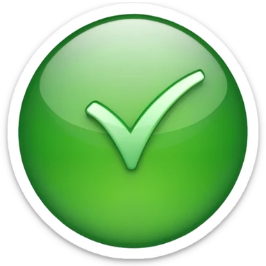 green check mark sticker
