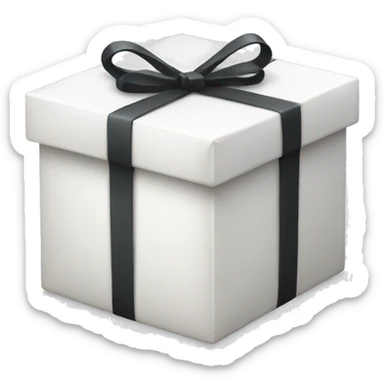 White present box sticker