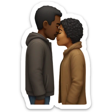 Two people kissing sticker