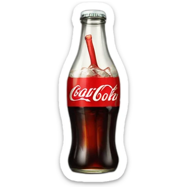 Vintage glass Diet coke sticker