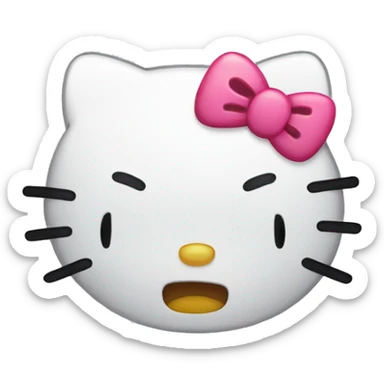 crying hello kitty sticker