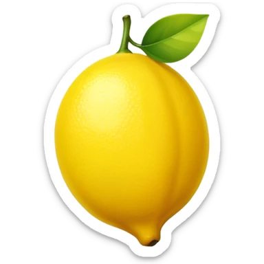 lemon with heart leaf sticker