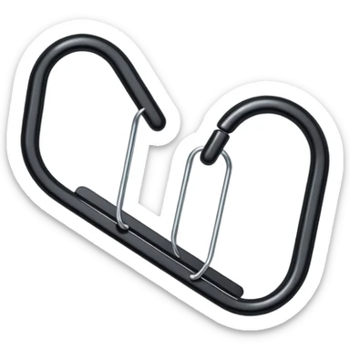 simple black paperclip sticker