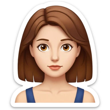 👸🏻با موهای قهوه ایی sticker