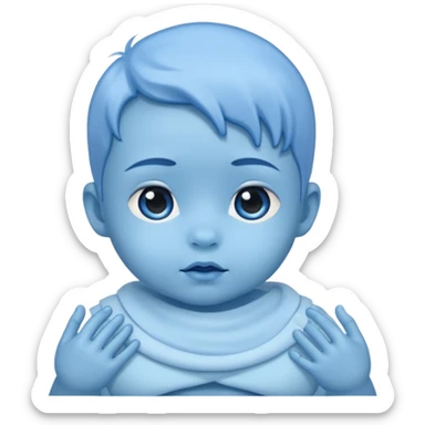blue mutant baby sticker