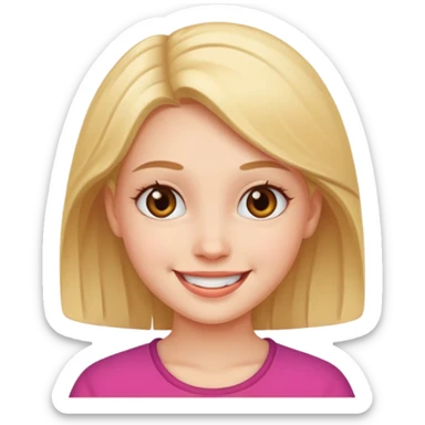 Imoji cute gril sticker