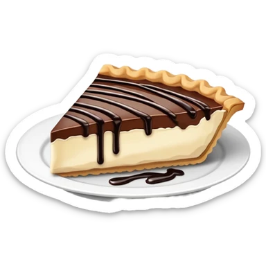 piece of pie drizzled in chocolate sticker