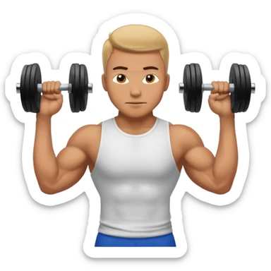 guy working out glutes with shirt on  sticker