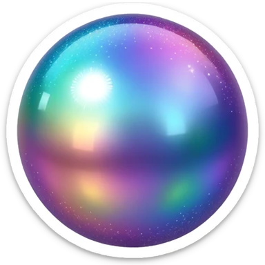 Iridescent big giant glistening glossy sparkly shiny glittery thing sticker