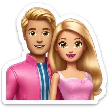 barbie and ken sticker
