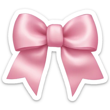 light pink ribbon bow sticker