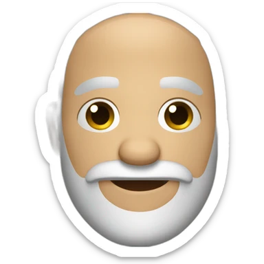 Create emoji with a slightly rounded head, a slightly gray beard, dark hair with a little baldness on the sides, dark brown eyes. I want a thumbs up emoji.  sticker