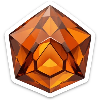 chatoyant gemstone crystal dark brown and dark orange 3d png background layers  sticker