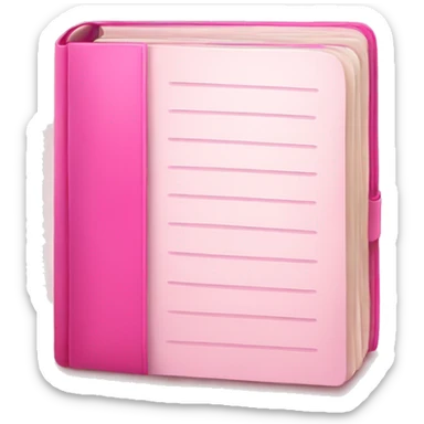Pink book agenda sticker