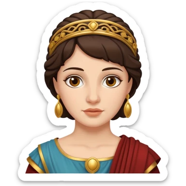 ancient roman woman brunette sticker