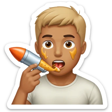 Trump eating a projectile sticker