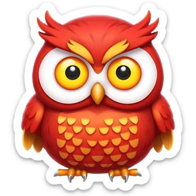 red fat owl sticker