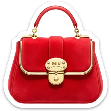 Hyperrealistic, ultra detailed, isolated, 3D rendering, 
Miu Miu
Red Velvet Bag sticker