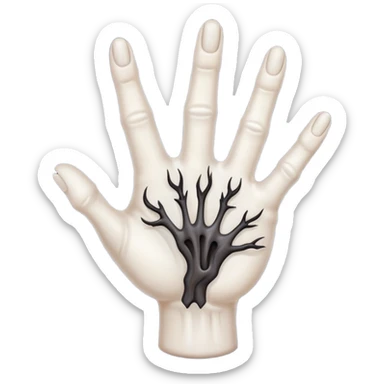 Quiero que me crees un emoji de Cosa que Addams sticker