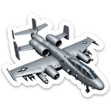 A-10 Thunderbolt II - Fairchild Republic (Grey) sticker