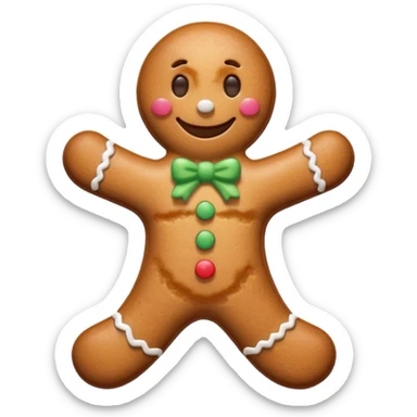 Omino di pan di zenzero con glassa bianca sticker