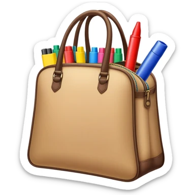 A bag with markers sticker