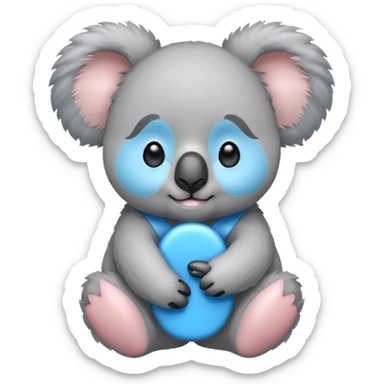 Koala with blue earrings sticker
