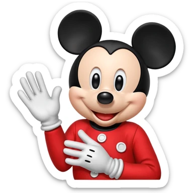 Mickey diciendo hola sticker