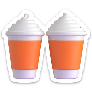 two styrofoam cups sticker