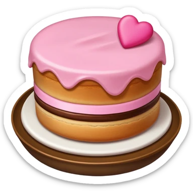 Pembe kremalı kek sticker