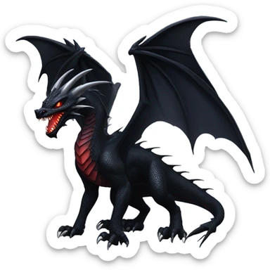 Dragón negro furia nocturna how to train your dragon sticker