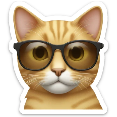 Cat with sunglasses sticker