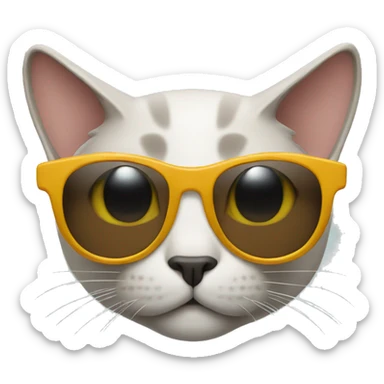 Cat with sunglasses sticker