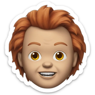 Chucky movie doll sticker