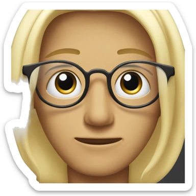 Prete anziano con capelli biondi senza occhiali  sticker